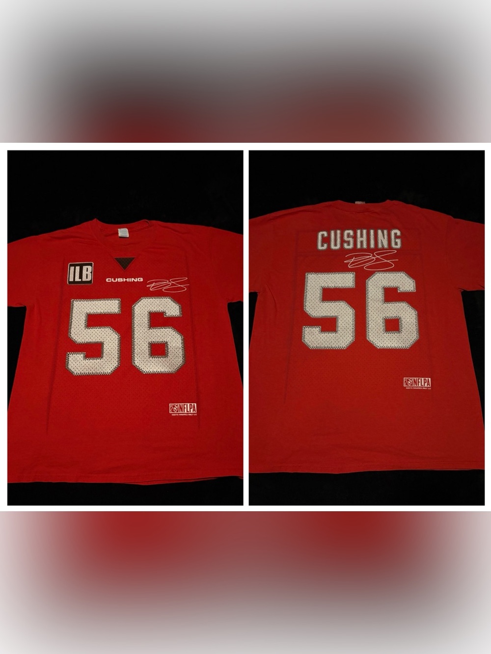Houston Texans x Fanatics NFLPA x Brian Cushing #56 red jersey tee mens large